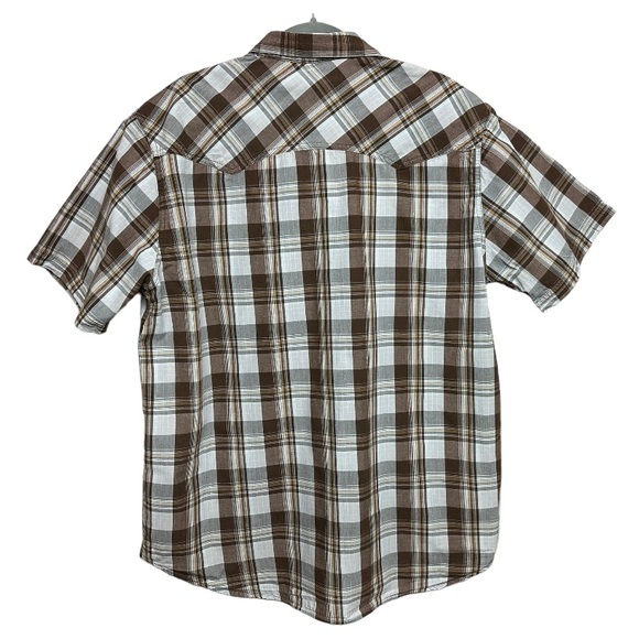 Pearl Snap Aeropostale Authentic Fit Vintage Western Buttons Plaid Shirt Size XL - Picture 3 of 7